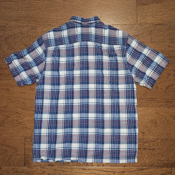 Tommy Bahama Mens Original Fit Silk Shirt Medium Short Sleeve Plaid - Picture 9 of 9